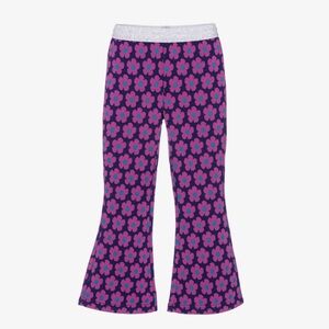 NWOT Hatley Girls Purple Floral Flared Trousers